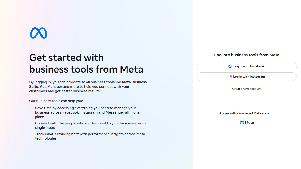 The interface of Facebook Business Manager, a powerful tool for organizations to manage multiple Facebook assets and team access without sharing personal login credentials.