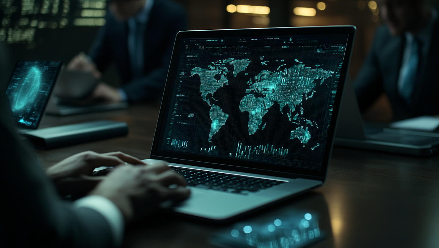 A person intently researching a company on their laptop, cross-referencing information and checking reviews before applying for a job, illustrating due diligence.