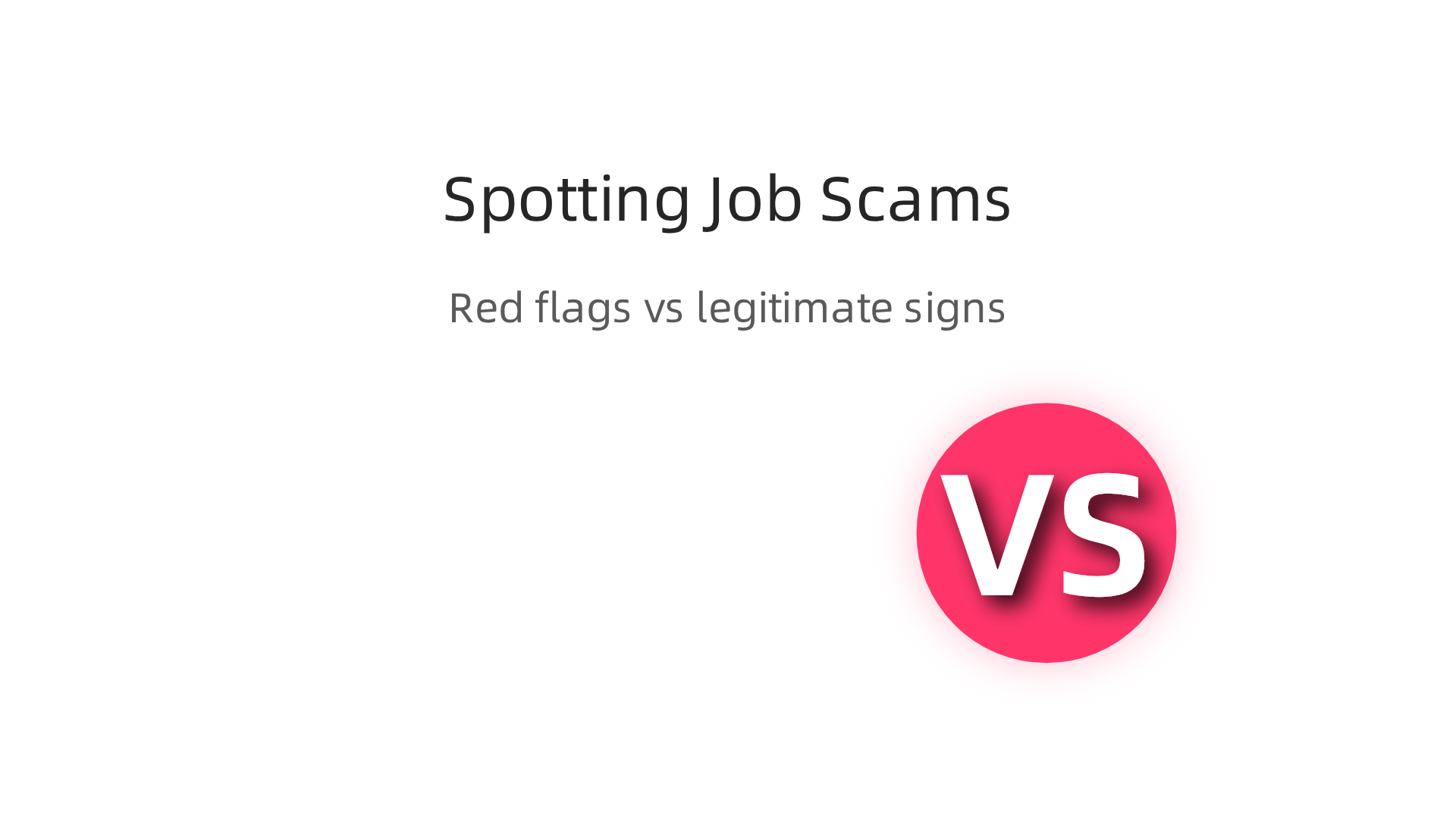 An infographic comparing red flags of job scams, such as upfront payments or vague descriptions, with signs of legitimate high-ticket sales opportunities.