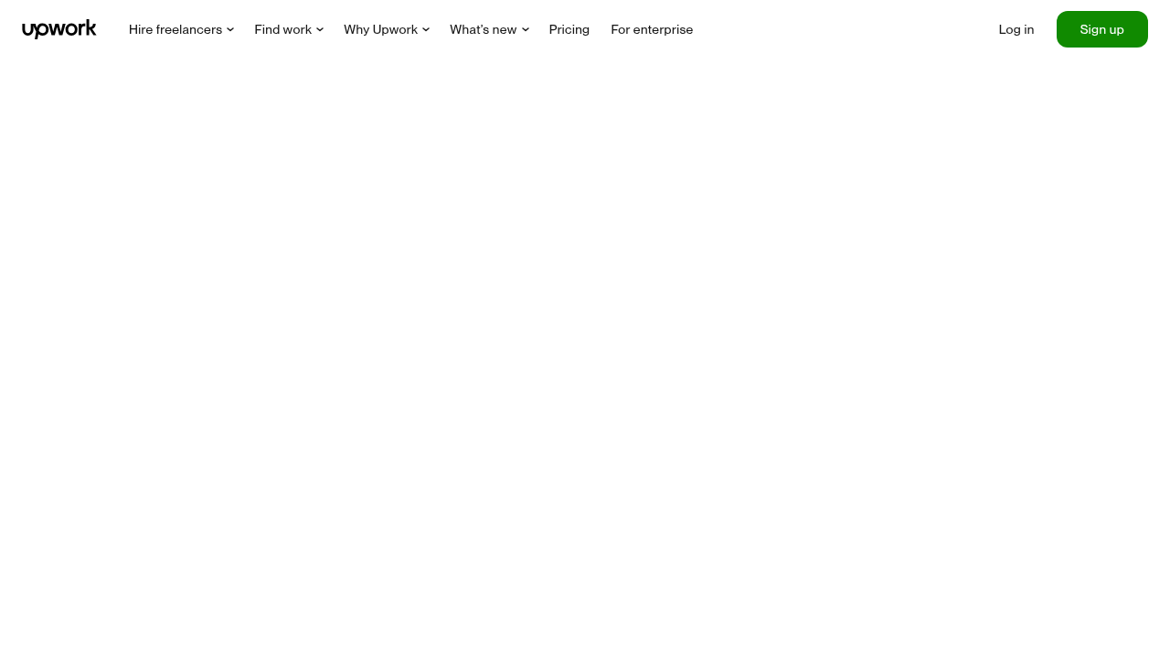 A screenshot of the Upwork homepage, a platform frequently listing freelance high-ticket closing opportunities for part-time closers.