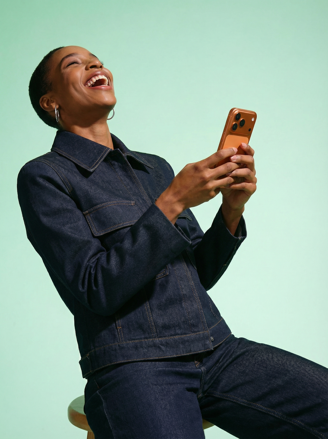 A scene depicting a person confidently and engagingly participating in a remote video interview, showcasing personality.